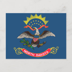 Carte Postale Drapeau du Dakota du Nord