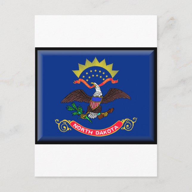 Carte Postale Drapeau du Dakota du Nord (Devant)
