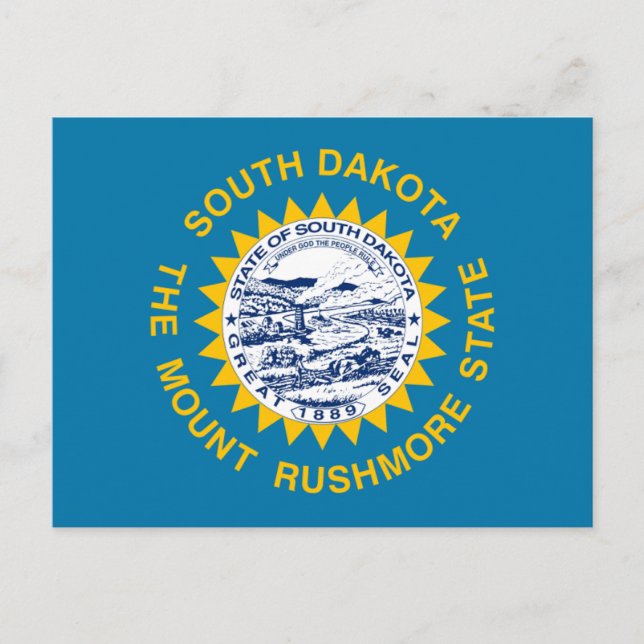 Carte Postale Drapeau du Dakota du Sud (Devant)