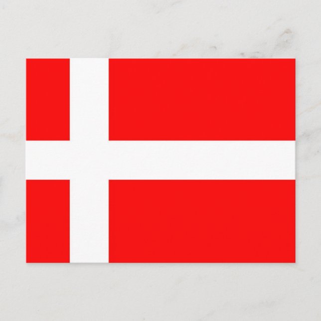 Carte Postale Drapeau du Danemark (Devant)