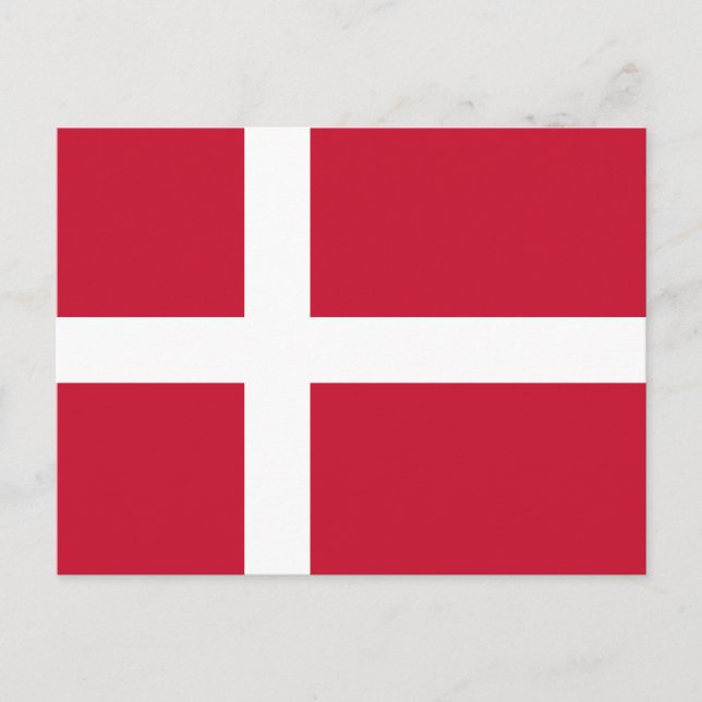 Carte Postale Drapeau du Danemark (Devant)