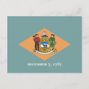Carte Postale Drapeau du Delaware