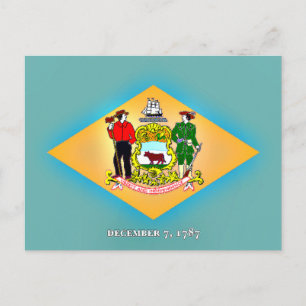Carte Postale Drapeau du Delaware