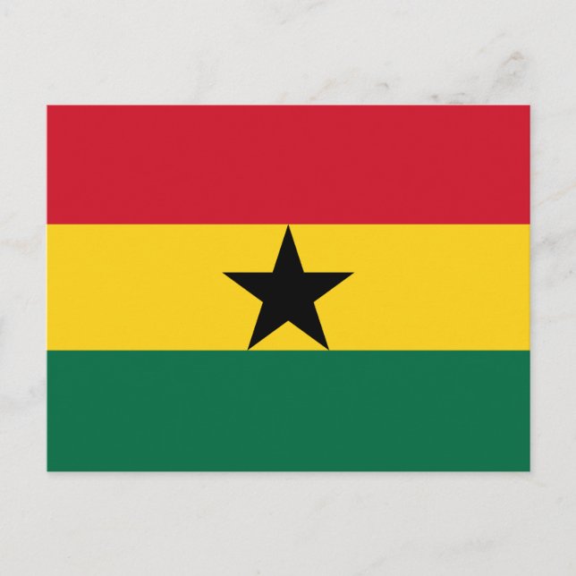 Carte Postale Drapeau du Ghana (Devant)
