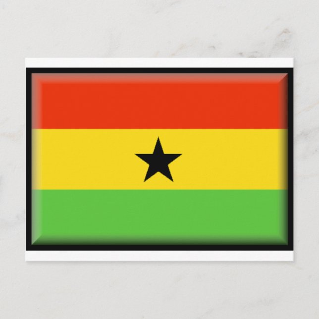 Carte Postale Drapeau du Ghana (Devant)