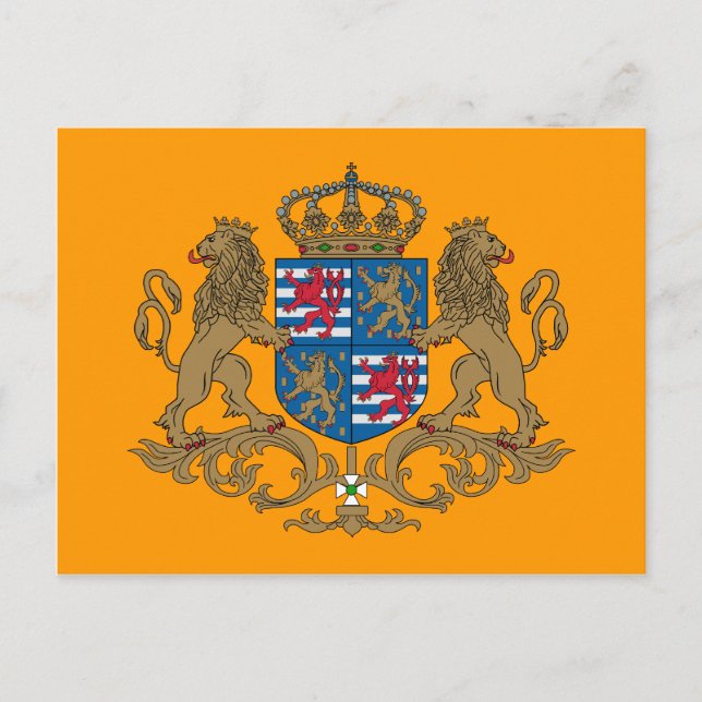 Carte Postale Drapeau Du Grand-Duc De Luxembourg (Devant)