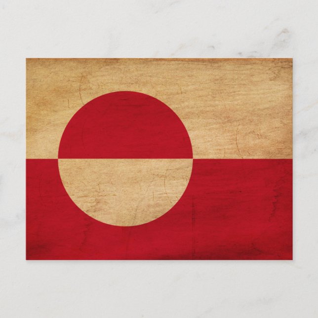 Carte Postale Drapeau du Groenland (Devant)