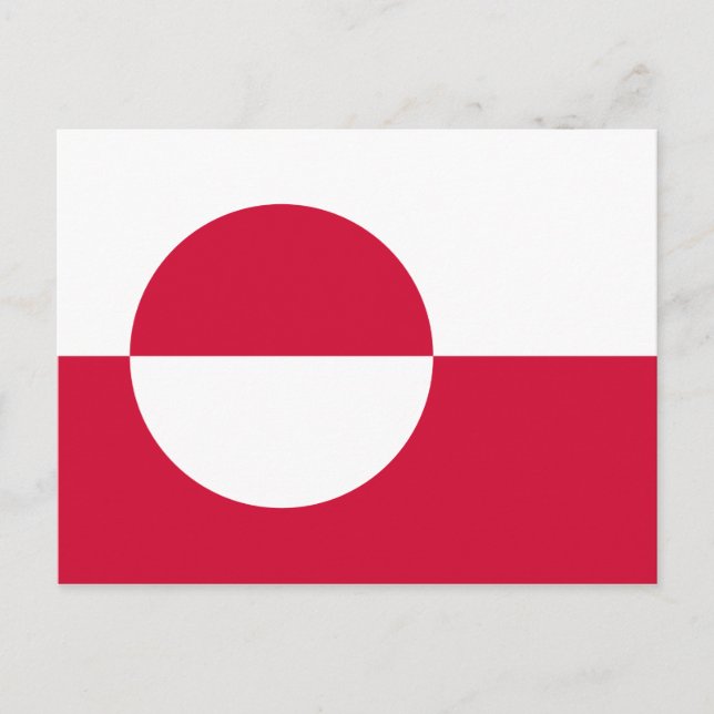 Carte Postale Drapeau du Groenland (Devant)