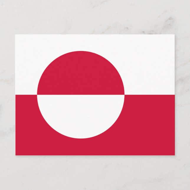 Carte Postale Drapeau du Groenland (Devant)