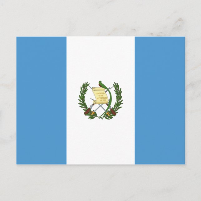 Carte Postale Drapeau du Guatemala (Devant)