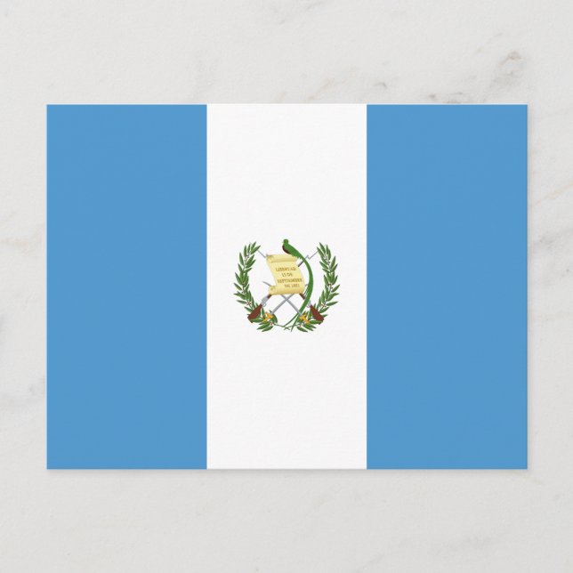 Carte Postale Drapeau du Guatemala (Devant)
