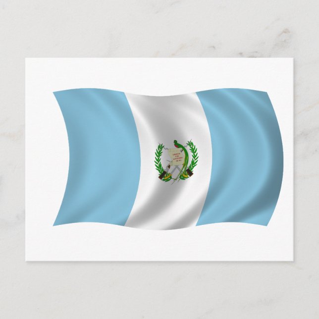 Carte Postale Drapeau du Guatemala (Devant)
