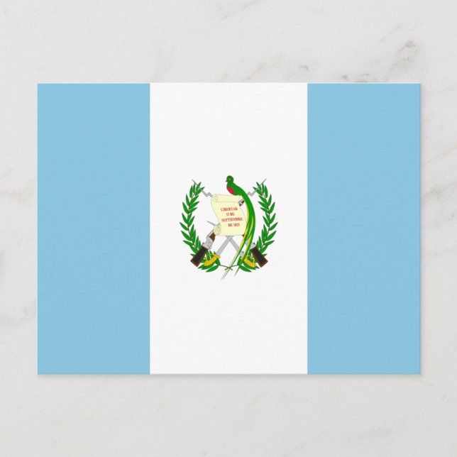 Carte Postale Drapeau du Guatemala (Devant)