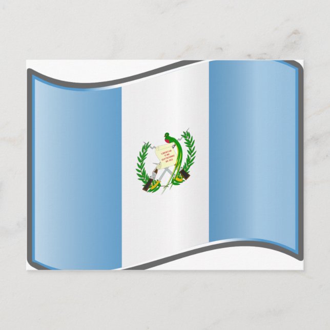 Carte Postale Drapeau du Guatemala (Devant)