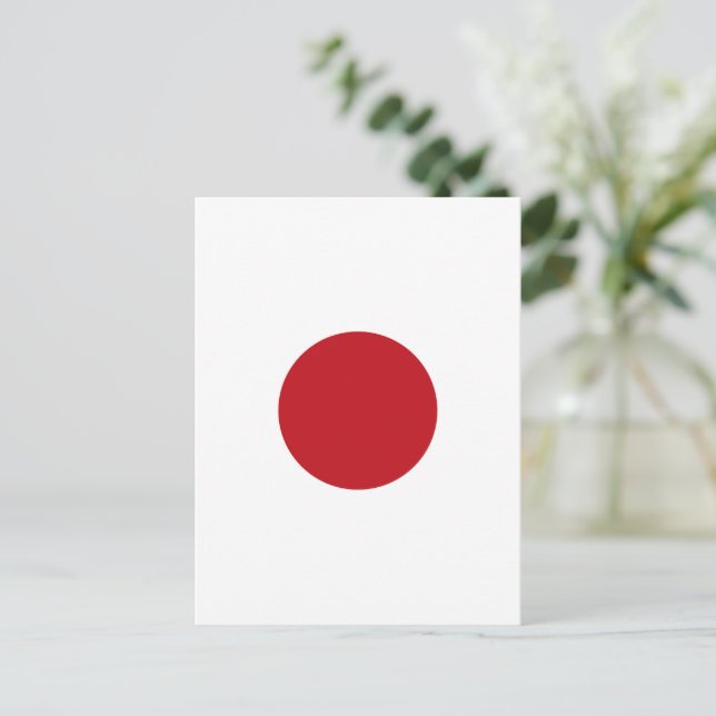Carte Postale Drapeau du Japon (Debout devant)