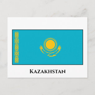 Carte Postale Drapeau du Kazakhstan
