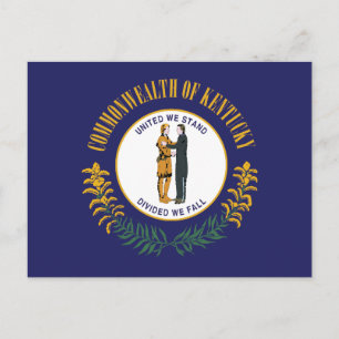 Carte Postale Drapeau du Kentucky Unis nous sommes debout Pionni