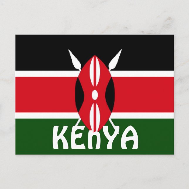 Carte Postale Drapeau du Kenya (Devant)