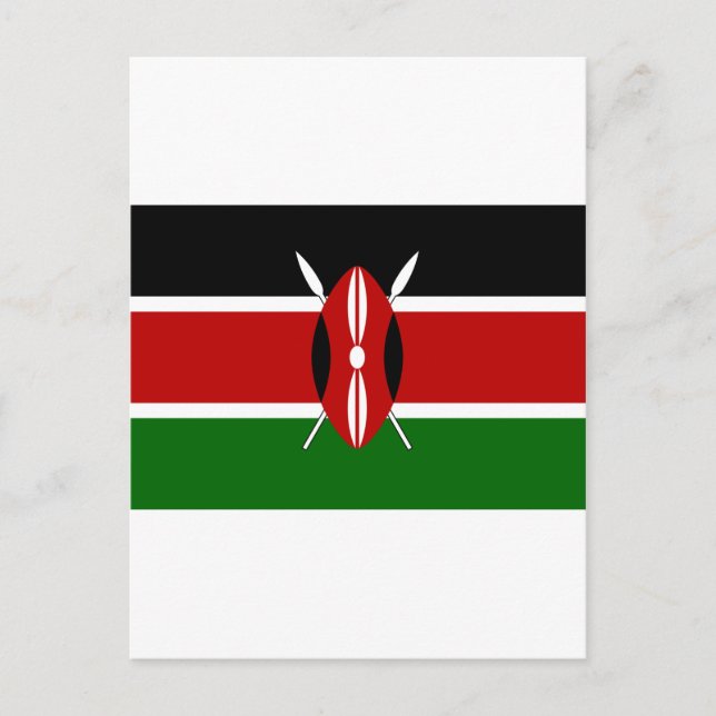 Carte Postale Drapeau du Kenya (Devant)