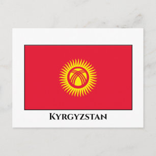 Carte Postale Drapeau du Kirghizistan