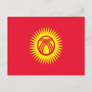 Carte Postale Drapeau du Kirghizistan