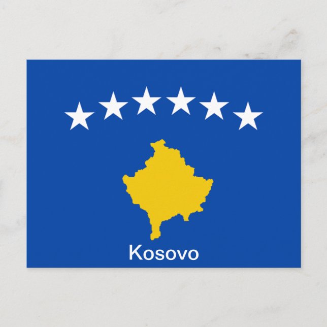 Carte Postale Drapeau du Kosovo (Devant)