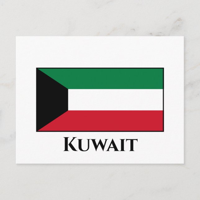 Carte Postale Drapeau du Koweït (Devant)