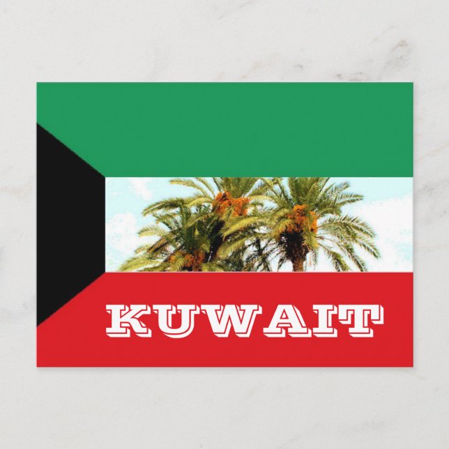 Carte Postale Drapeau du Koweït (Devant)