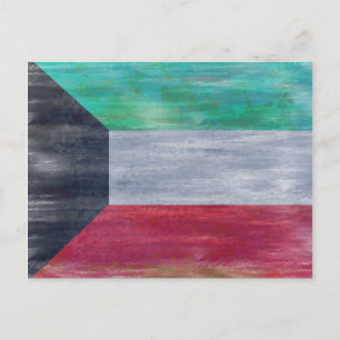 Carte Postale Drapeau du Koweït en détresse
