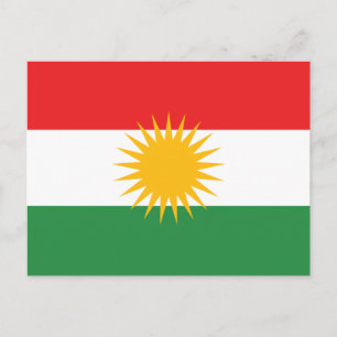 Carte Postale Drapeau du Kurdistan
