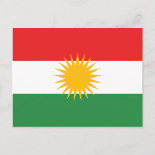 Carte Postale Drapeau du Kurdistan