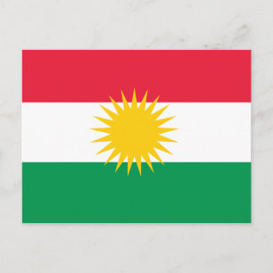 Carte Postale Drapeau du Kurdistan