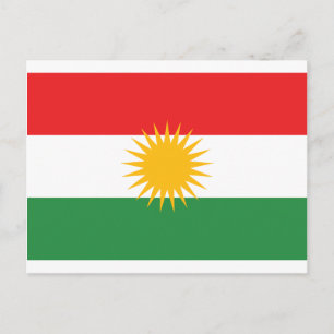 Carte Postale Drapeau du Kurdistan (Alay Kurdistan ou Alaya Reng