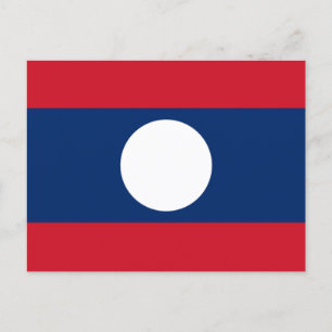 Carte Postale Drapeau du Laos
