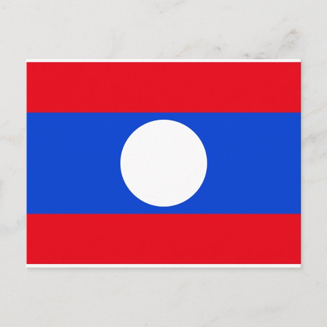 Carte Postale Drapeau du Laos (Devant)