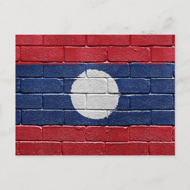 Carte Postale Drapeau du Laos (Devant)
