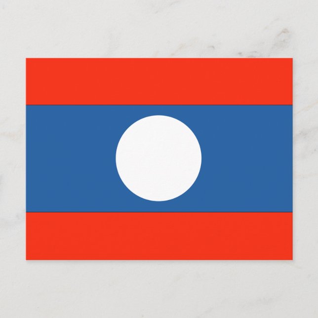 Carte Postale Drapeau du Laos (Devant)