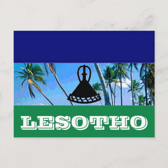 Carte Postale Drapeau du Lesotho (Devant)
