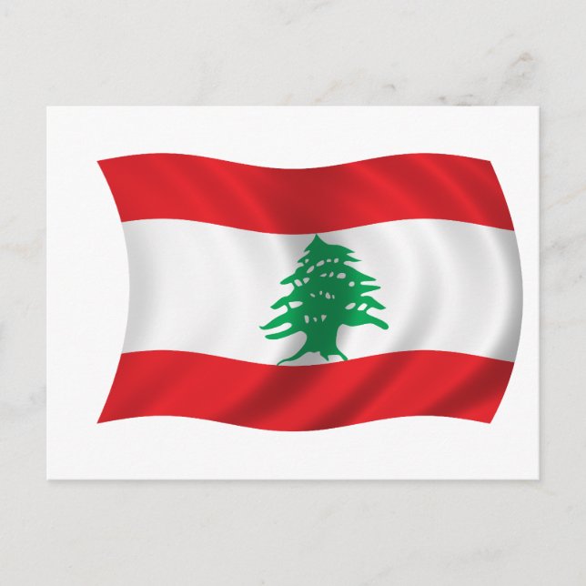 Carte Postale Drapeau du Liban (Devant)