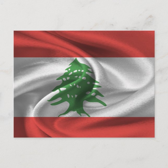 Carte Postale Drapeau du Liban (Devant)
