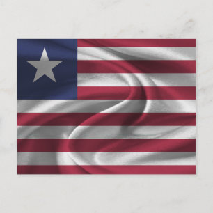 Carte Postale Drapeau du Libéria