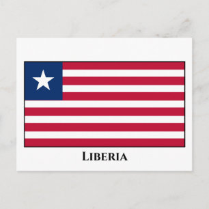Carte Postale Drapeau du Libéria