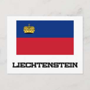 Carte Postale Drapeau du Liechtenstein