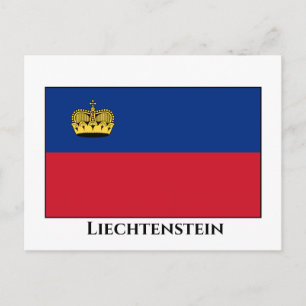 Carte Postale Drapeau du Liechtenstein