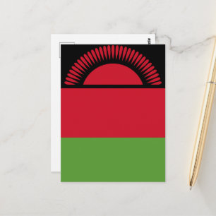 Carte Postale drapeau du Malawi