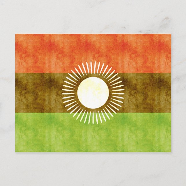 Carte Postale Drapeau du Malawi Vintage (Devant)