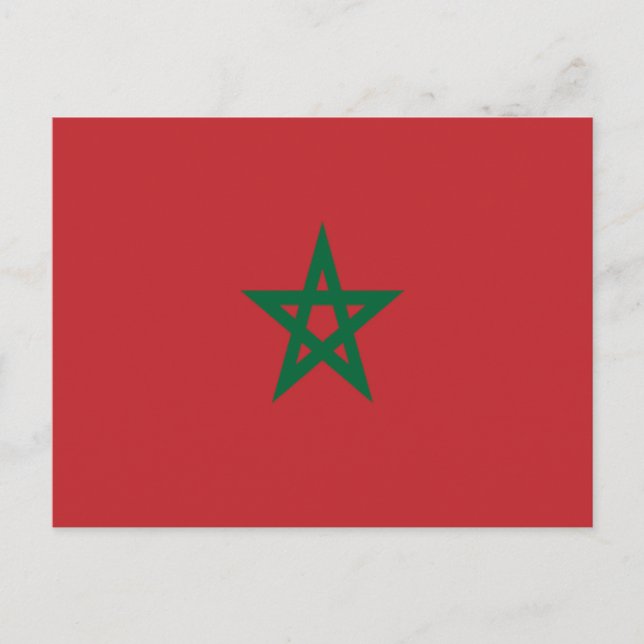 Carte Postale Drapeau du Maroc (Devant)