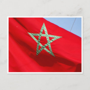 Carte Postale drapeau du maroc