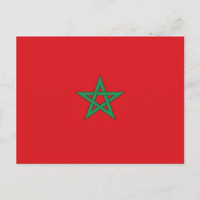Carte Postale Drapeau du Maroc (Devant)