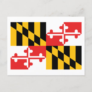 Carte Postale Drapeau du Maryland